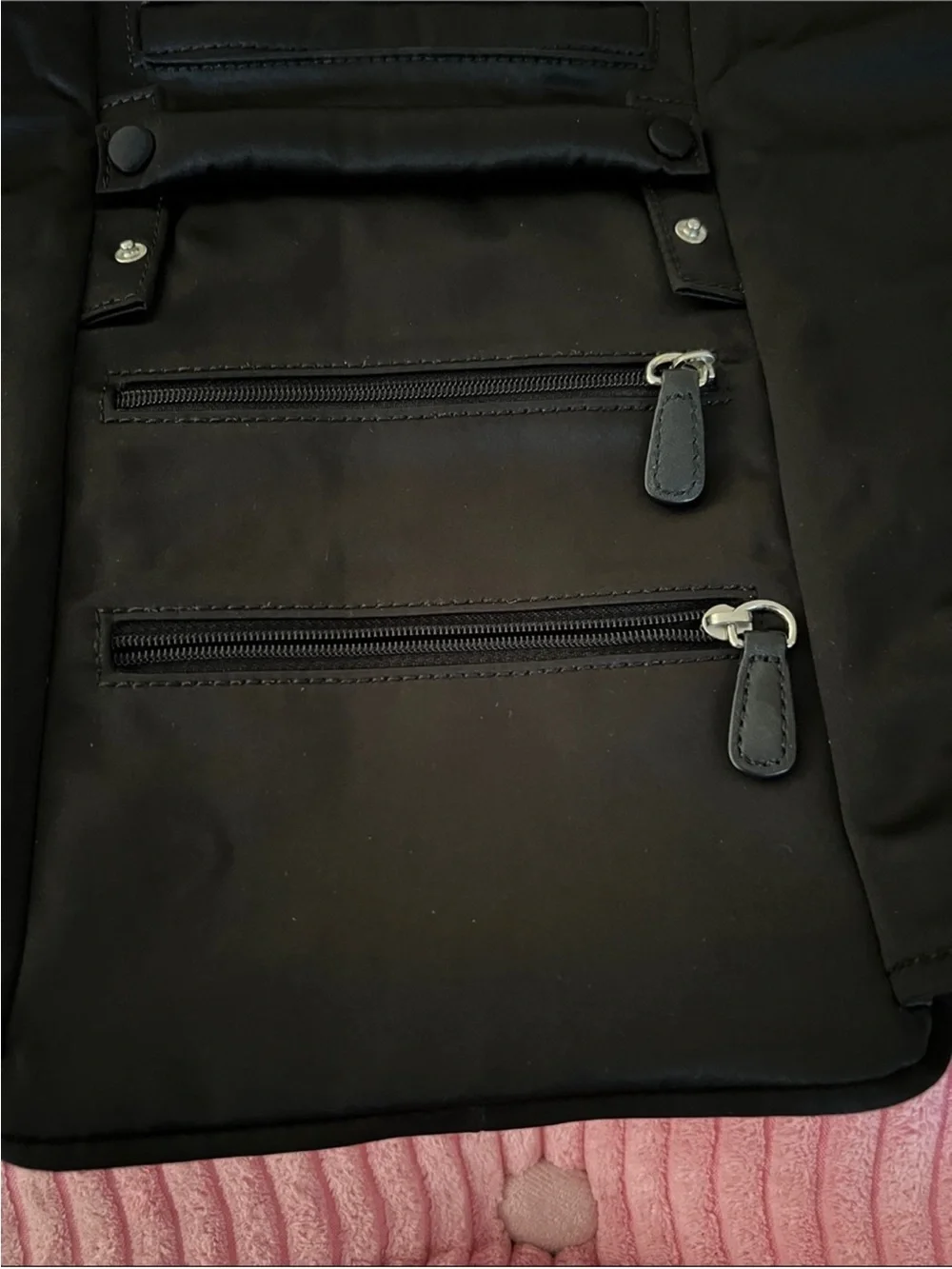 Coach black satin